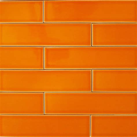 Ceramic Subway Tile Pumpkin Orange Room Wall Colors Kitchen Tiles Backsplash Modern Tiles