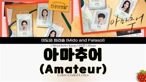 1시간 미도와 파라솔 Mido and Falasol 아마추어 Amateur 언젠가는 슬기로울 전공의 생활 OST Part 4 2025 4 20 가사 Lyrics