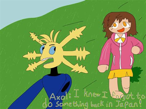 Axol running from Mio Honda | SMG4 Amino