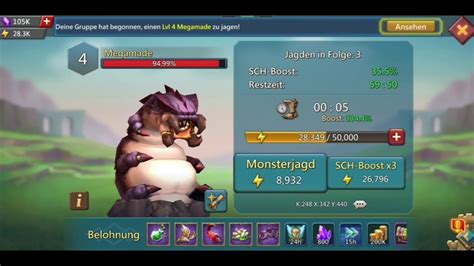 Megamade Level Monsterjagd Lords Mobile Youtube