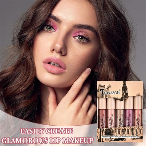 Nvleptap Juego De L Pices Labiales L Quidos Mate Nude De Terciopelo Nude Brillo Labial Tinte