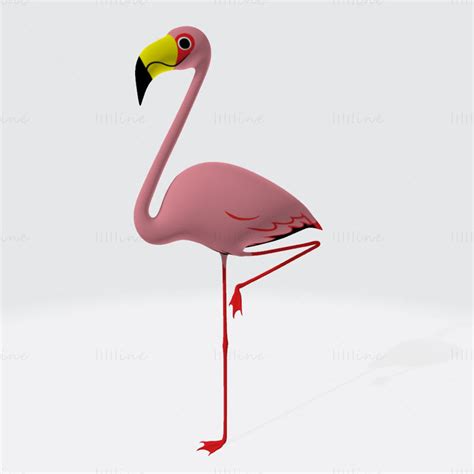 Flamingo Bird Animal 3D Printing Model