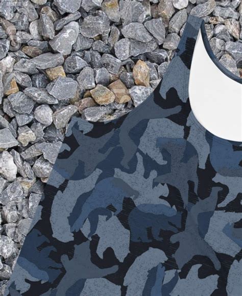 BEARLY CAMOU BLUE Camouflage Print Gay Tank Top