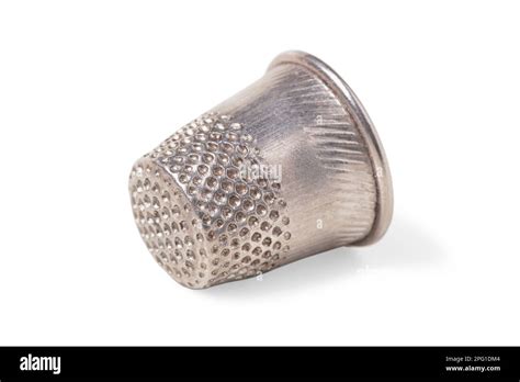 Metal Sewing Thimble Isolated On White Background Stock Photo Alamy