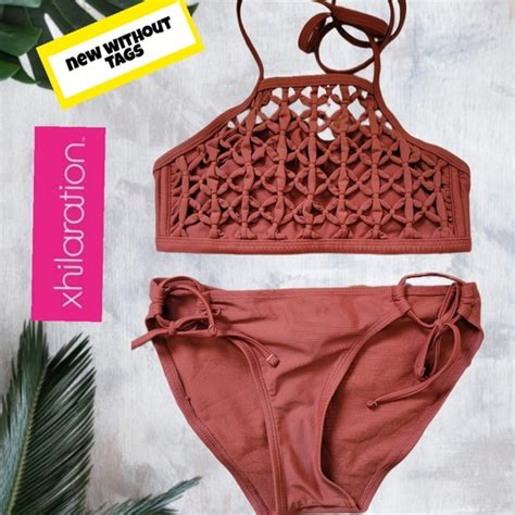 Xhilaration Swim Nwottarget Xhilaration Bikini Top Bottom Orange Xs