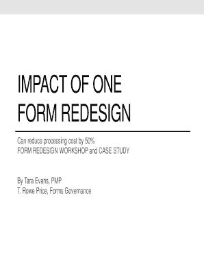 Fillable Online Bfma How Redesign One Form Reduced Processing Cost