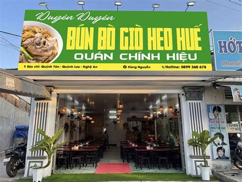 Biển Quán Bún Bò Giò Heo Huế Duyên Duyên Download File Corel Thiết Kế