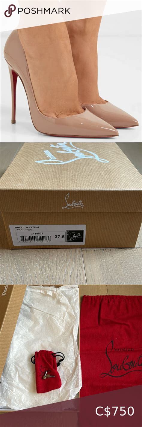 Christian Louboutin Iriza Patent In Nude EUC FULL PACKAGE Christian Louboutin Iriza