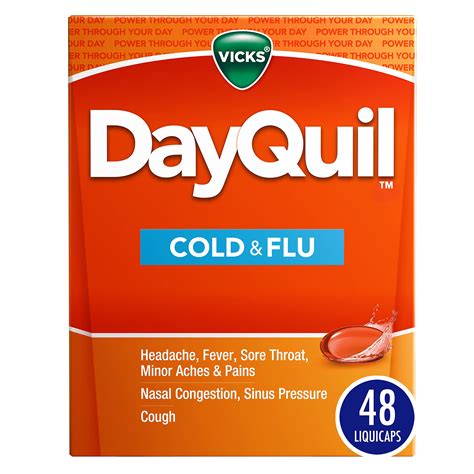 Vicks Dayquil Cold And Flu Medicine Non Drowsy Powerful Multi Symptom Daytime Relief