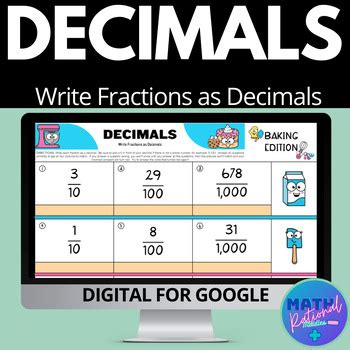 Decimals By Math Rational Middles TPT