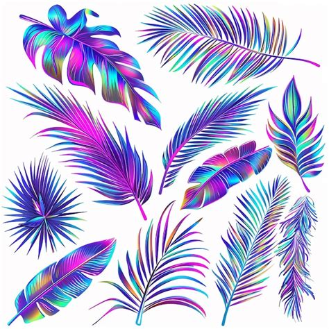 Premium Photo Neon Tropics A Vibrant Collection Of Illuminated