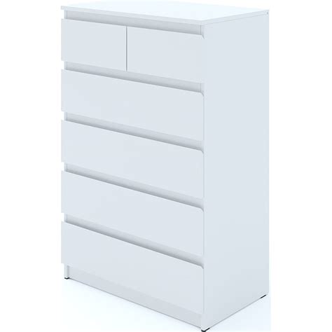 Комод ФЕЛИКС Мальт 6 ящиков 80x48x123 Белый ПК-ОБИ-КД80Х48Я6-В1-76 ...