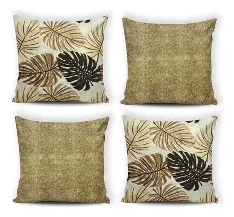 Kit Cojines Completos De X Cm Con Relleno Y Cremallera Color Nude MercadoLibre