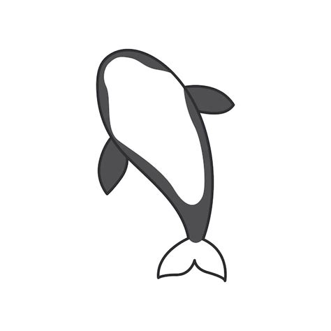 Premium Vector Killer Whale Icon In Flat Style Killer Whale Vector