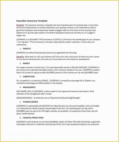 Free Executive Summary Template Of 30 Perfect Executive Summary