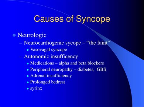 PPT - Syncope PowerPoint Presentation, free download - ID:7078877