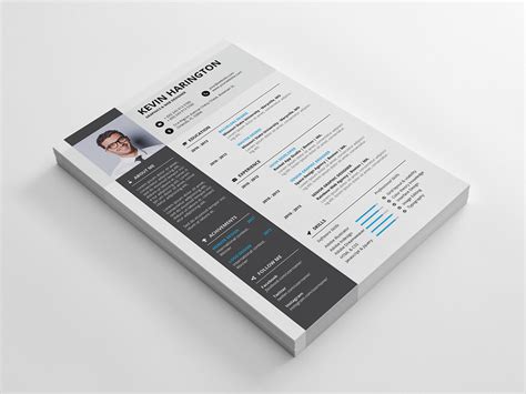 Free Professional Indesign Resume Template With Elegant Design