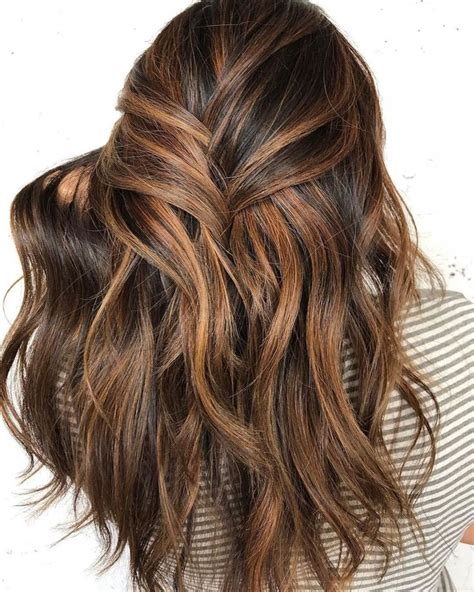 Mocha Brown Hair Color With Caramel Highlights