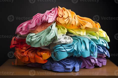 Colorful layered paper brain for medicine, neurology. 23009723 Stock