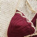 ręczne wykonanie bikini w kolorze czerwonego wina ubrania ღ art