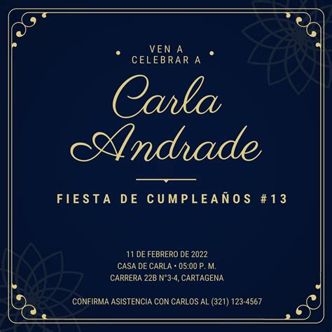 Plantillas De Invitaciones A Cumplea Os Gratis Para Editar Canva