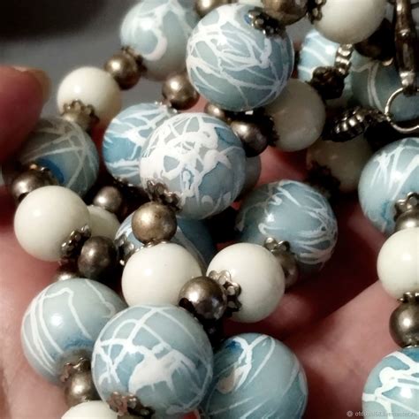 Винтаж: Фарфоровые бусы купить в интернет-магазине Ярмарка Мастеров по ...