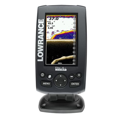 Lowrance Elite-4X CHIRP Fishfinder with 50 / 200kHz and 455 / 800kHz ...