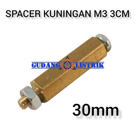 Jual Spacer Kuningan M3 30mm 3cm Brass Standoff Hexagonal Stud Hollow