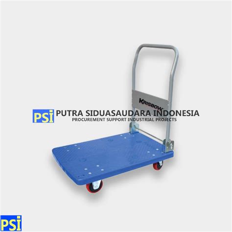 KRISBOW PLATFORM HAND TRUCK 150 KG PLASTIC BLUE