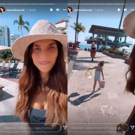 Weronika Rosati w bikini dokazuje na meksykańskiej plaży z córką Elizabeth ZDJĘCIA Pudelek