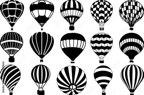 Hot Air Balloon Svg Air Balloon Silhouette Hot Air Svg Balloon Rides