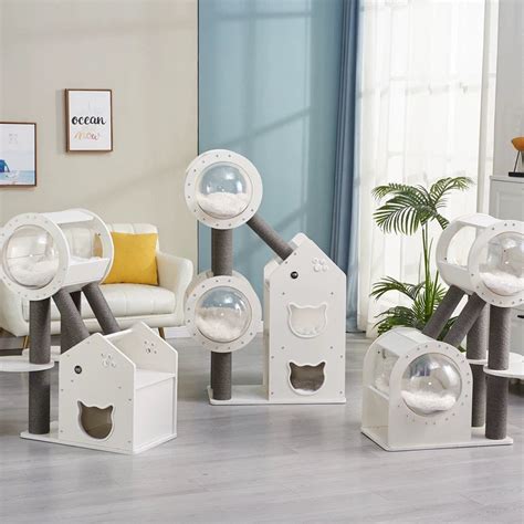 Cat Spaceship Condo House Pet Supplies Homes And Other Pet Accessories