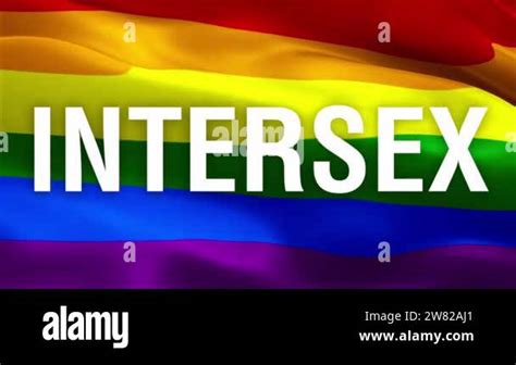 Intersex Text On Pride Rainbow Flag Rainbow Intersex America Lesbian Usa Lgbtq Flag Video