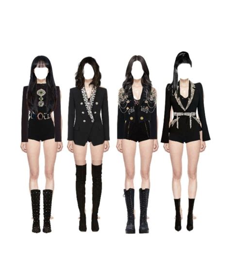 4 Member Kpop Outfit สไตล์แฟชั่นเกาหลี เสื้อผ้าแฟชั่น สไตล์แฟชั่น