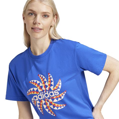 Ripley - CAMISETA DEPORTIVA MUJER ADIDAS IQ4485 BY FARM RIO ALGODÓN AZUL