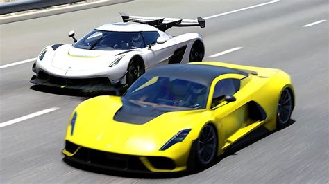 Assetto Corsa Hennessey Venom F Vs Koenigsegg Jesko Km Drag Race