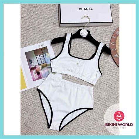 Size M L XL Bikini đồ bơi đi biển mảnh cạp cao tôn dáng áo dây đính khoen sang chảnh BKN