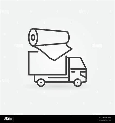Truck Wrap vector concept thin line icon or symbol Stock Vector Image