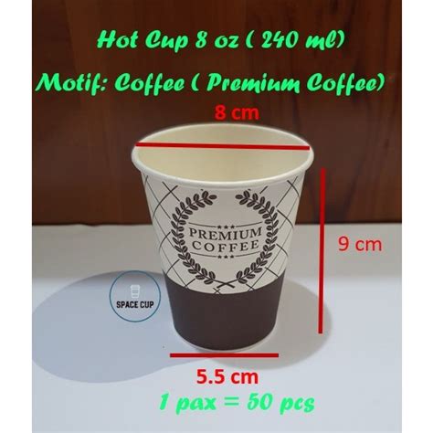 Jual Paper Hot Cup Gelas Kertas Oz Ml Premium Coffee Shopee Indonesia