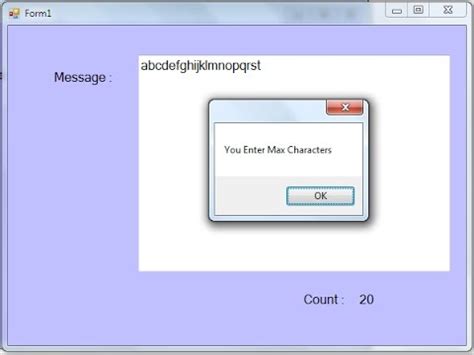 How To Count Characters Length In A Textbox Using C Net Code Max Char