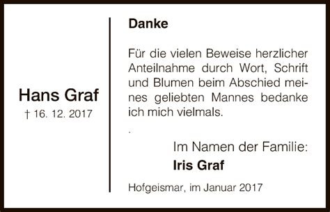 Traueranzeigen Von Hans Graf Trauer Hna De