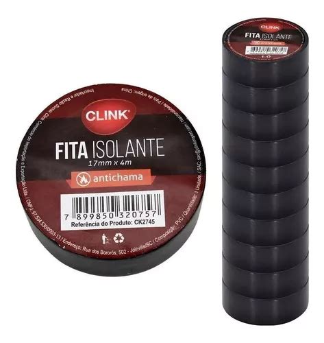 10 Cintas Aislantes Adhesivas Resistentes Al Fuego Negras De 17 Mm X 4