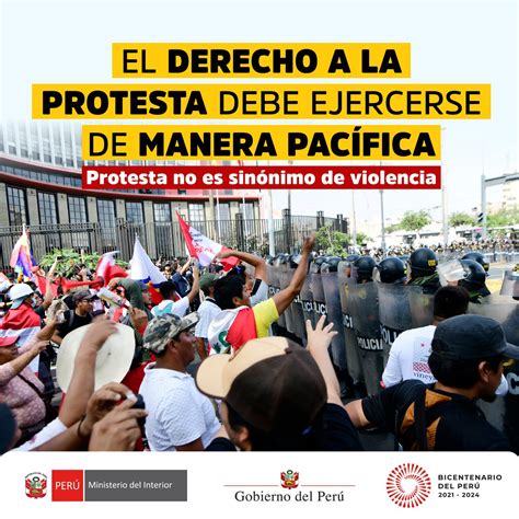 Ministerio Del Interior 🇵🇪 On Twitter 🪧 La Manifestación Pacífica No