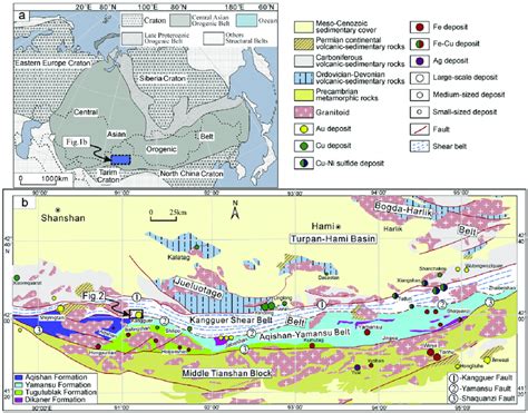 A Tectonic Sketch Map Of The Central Asia Orogenic Belt 24 27 B