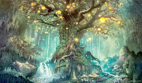 Magical Tree Within A Fantasy World Wallpaper Download - Forest Fantasy ...