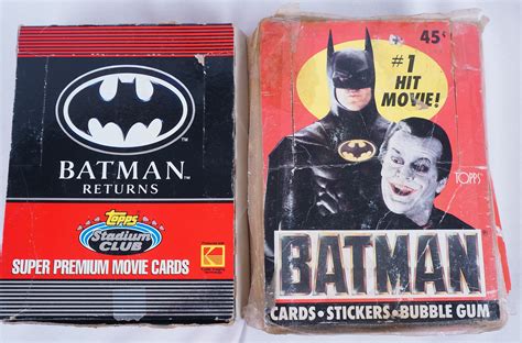 Lot Detail Batman Vintage Lot Of 2 Boxes Of Unopened Trading Cards W
