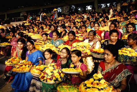 Bathukamma Festival Photos | Images of Bathukamma Festival Celebration