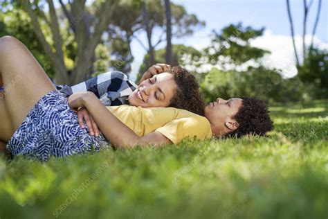 Happy Lesbian Couple Cuddling Stock Image F Science Photo Library