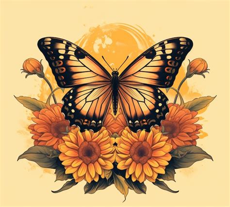 Premium Ai Image There Is A Butterfly Sitting On A Flower With