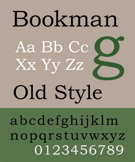 bookman font